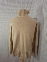 Pull beige col roulé H&M - Taille S - 36
