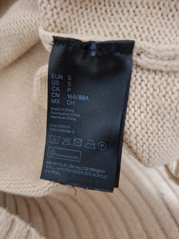 Pull beige col roulé H&M - Taille S - 36