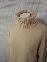 Pull beige col roulé H&M - Taille S - 36