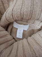 Pull beige col roulé H&M - Taille S - 36