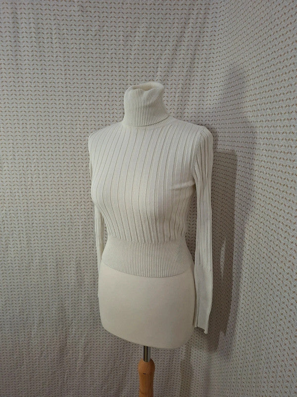Pull col roulé blanc Zara - Taille S - 36