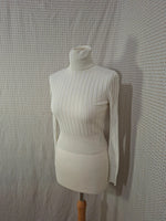 Pull col roulé blanc Zara - Taille S - 36