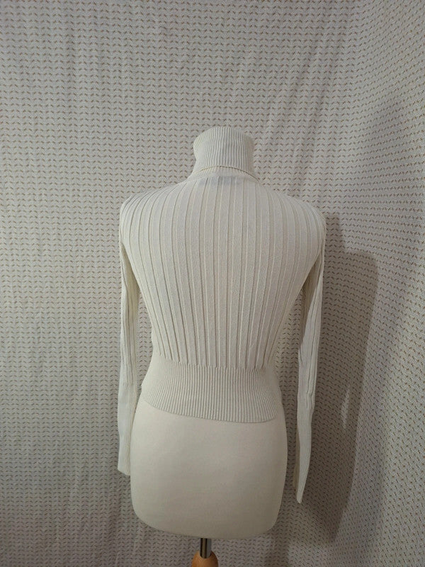 Pull col roulé blanc Zara - Taille S - 36