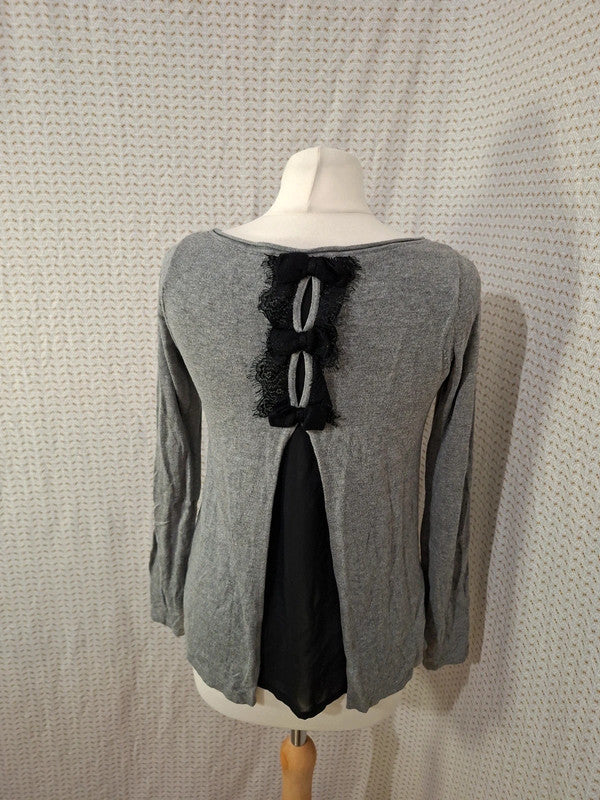 Blouse grise à dos noir Naf Naf - Taille XS - 34