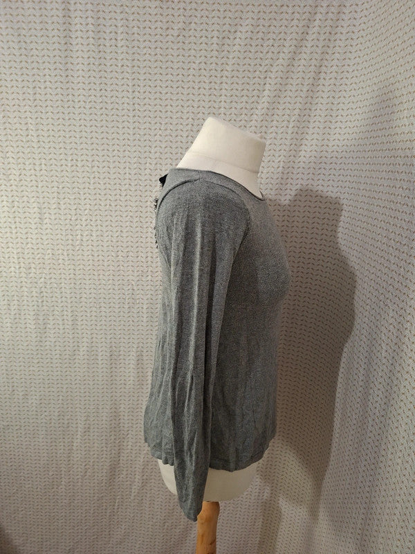 Blouse grise à dos noir Naf Naf - Taille XS - 34