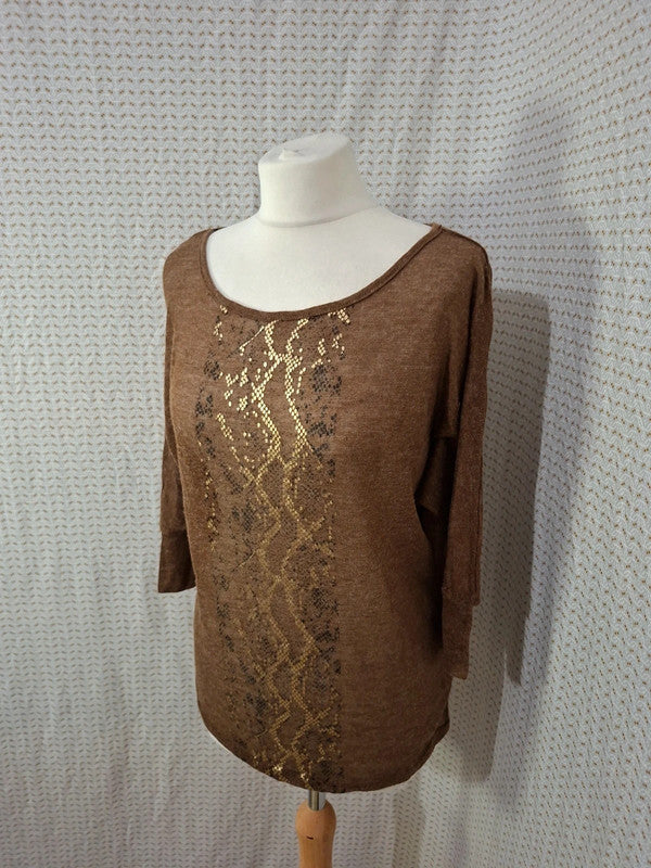 Blouses marron transparente Mim - Taille M - 38