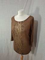 Blouses marron transparente Mim - Taille M - 38