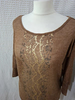 Blouses marron transparente Mim - Taille M - 38