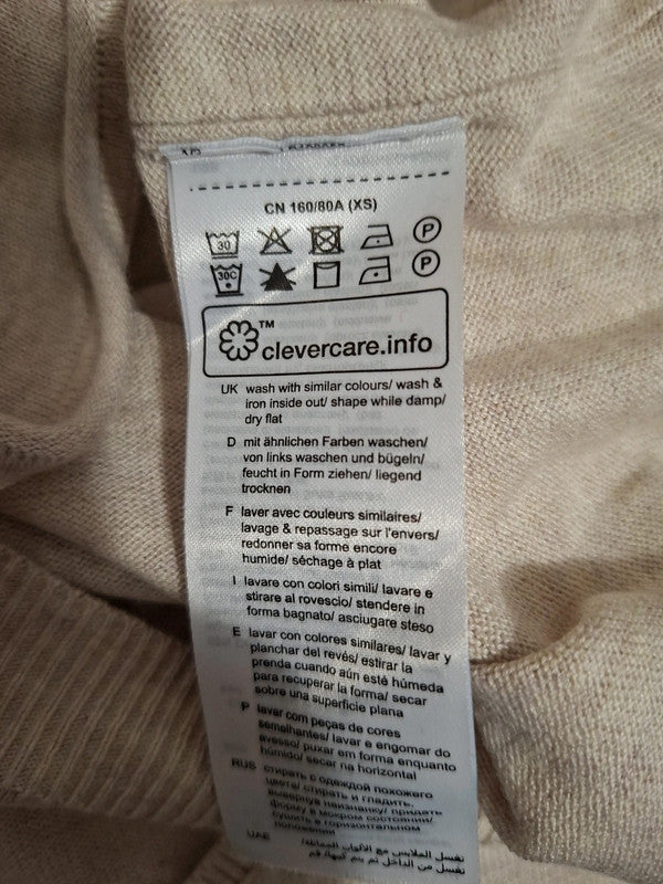 Pull col V beige edc - Taille XS - 34