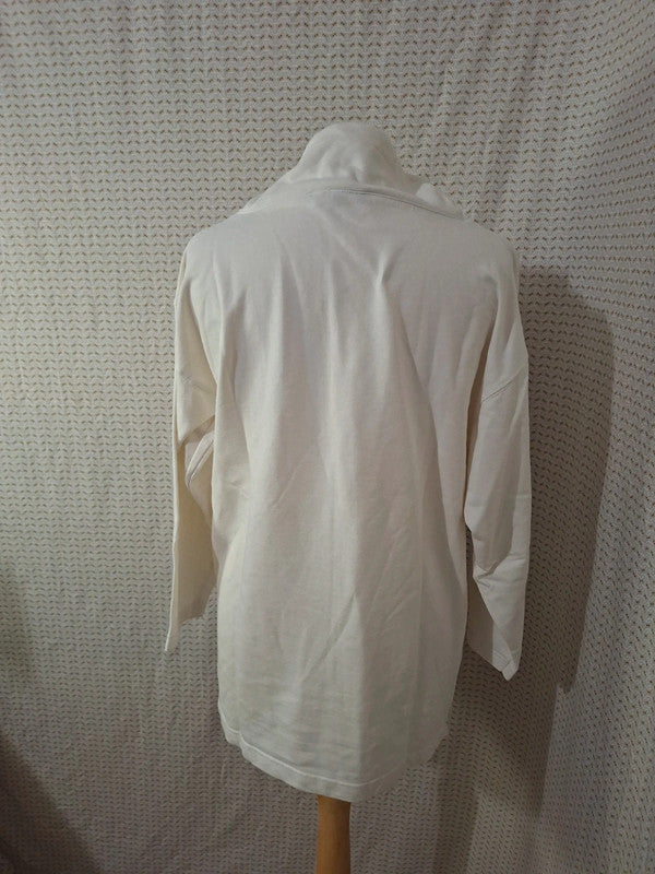 Pull blanc à motifs 3 Suisses - Taille L - 40