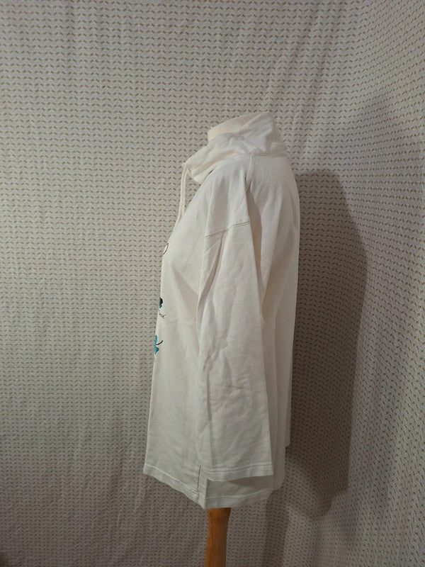 Pull blanc à motifs 3 Suisses - Taille L - 40