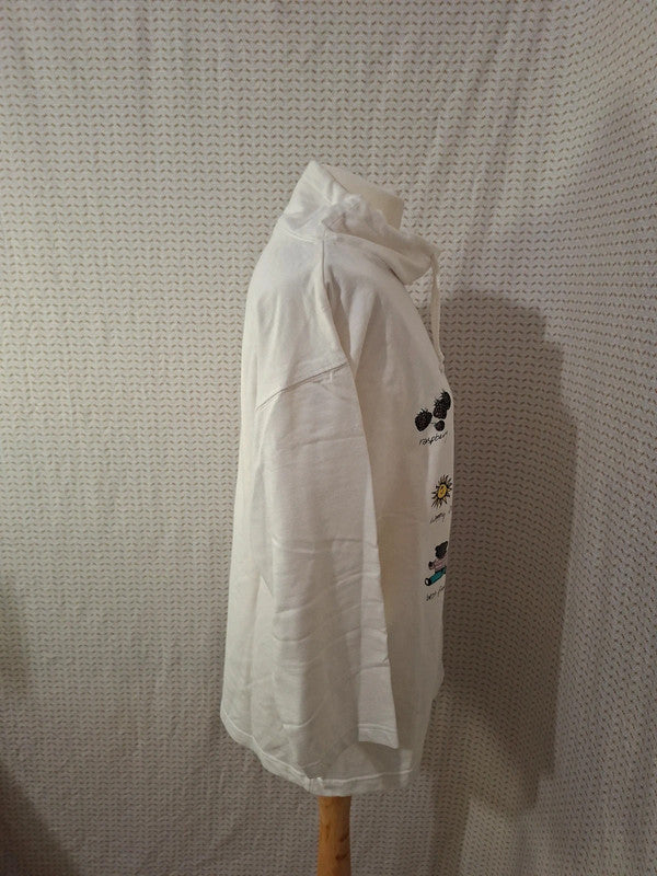 Pull blanc à motifs 3 Suisses - Taille L - 40