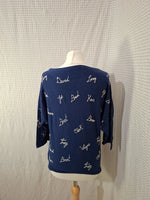 Blouse bleu marine American Retro - Taille L - 40