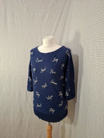 Blouse bleu marine American Retro - Taille L - 40