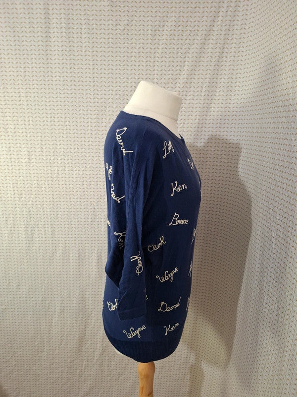 Blouse bleu marine American Retro - Taille L - 40