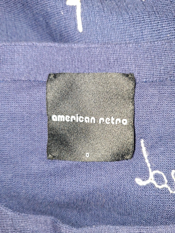Blouse bleu marine American Retro - Taille L - 40