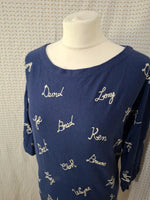 Blouse bleu marine American Retro - Taille L - 40