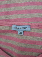 Pull rayé rose et gris Terre & mer - Taille M - 38