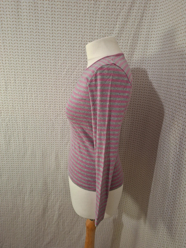 Pull rayé rose et gris Terre & mer - Taille M - 38