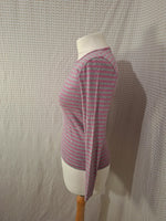 Pull rayé rose et gris Terre & mer - Taille M - 38