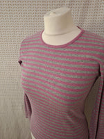 Pull rayé rose et gris Terre & mer - Taille M - 38