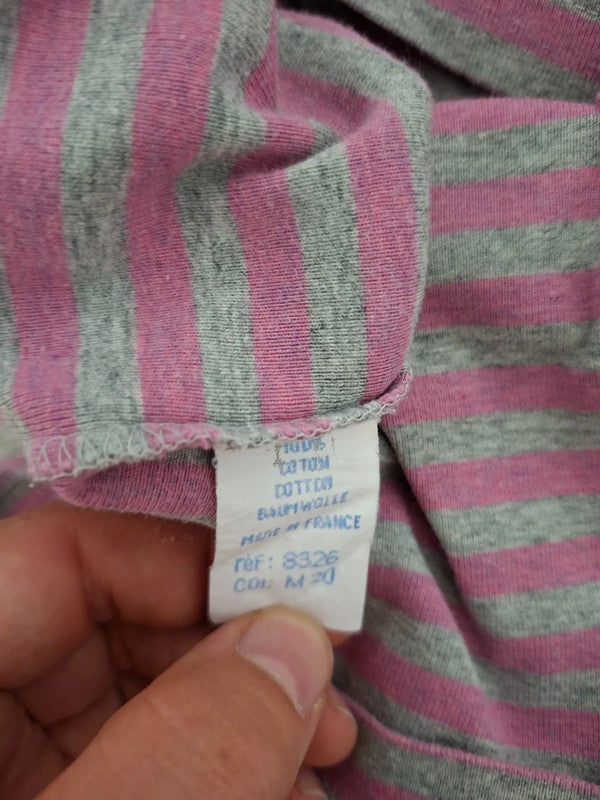 Pull rayé rose et gris Terre & mer - Taille M - 38