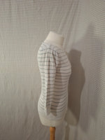 Pull blanc rayé Camaïeu - Taille S - 36