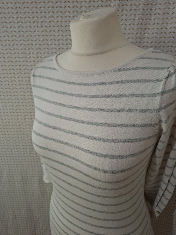 Pull blanc rayé Camaïeu - Taille S - 36