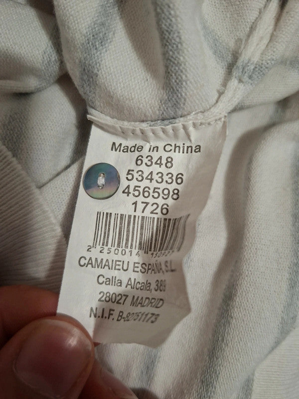 Pull blanc rayé Camaïeu - Taille S - 36