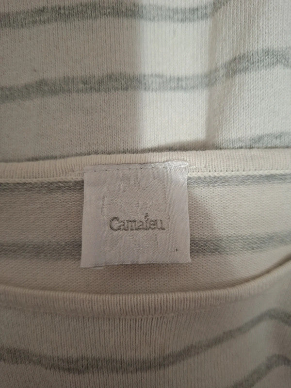 Pull blanc rayé Camaïeu - Taille S - 36
