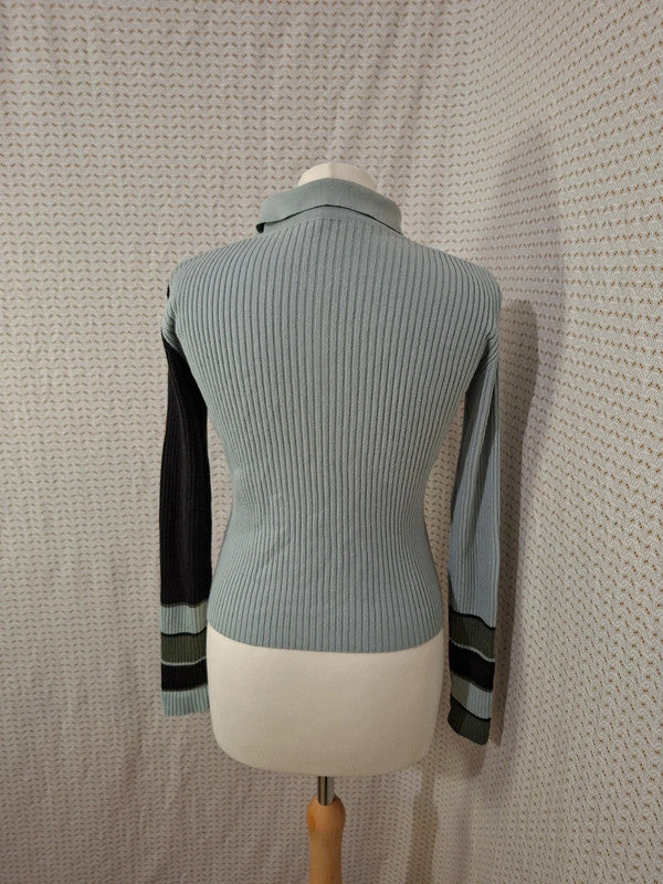 Polo à manche longue bleu Terre & mer - Taille M - 38