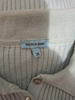 Polo à manche longue bleu Terre & mer - Taille M - 38