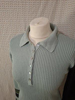 Polo à manche longue bleu Terre & mer - Taille M - 38