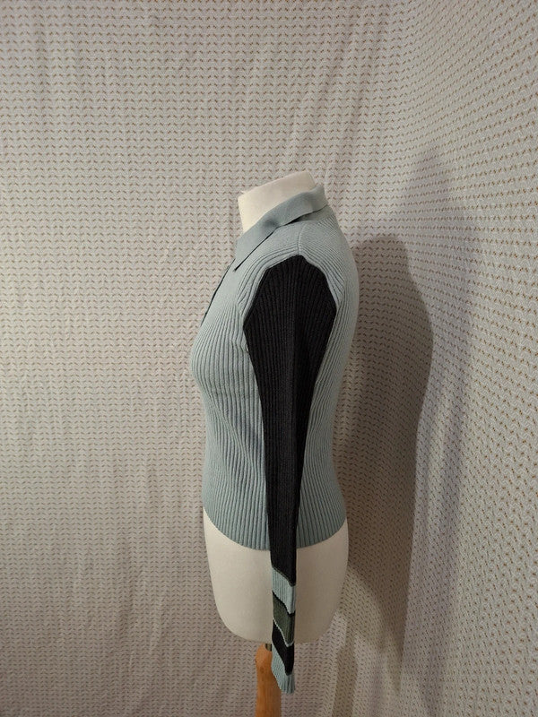 Polo à manche longue bleu Terre & mer - Taille M - 38