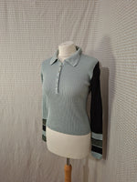 Polo à manche longue bleu Terre & mer - Taille M - 38