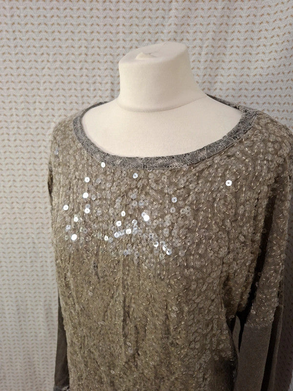 Blouse kaki brillante Tulipe - Taille M - 38