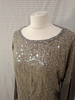 Blouse kaki brillante Tulipe - Taille M - 38