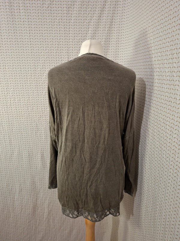 Blouse kaki brillante Tulipe - Taille M - 38