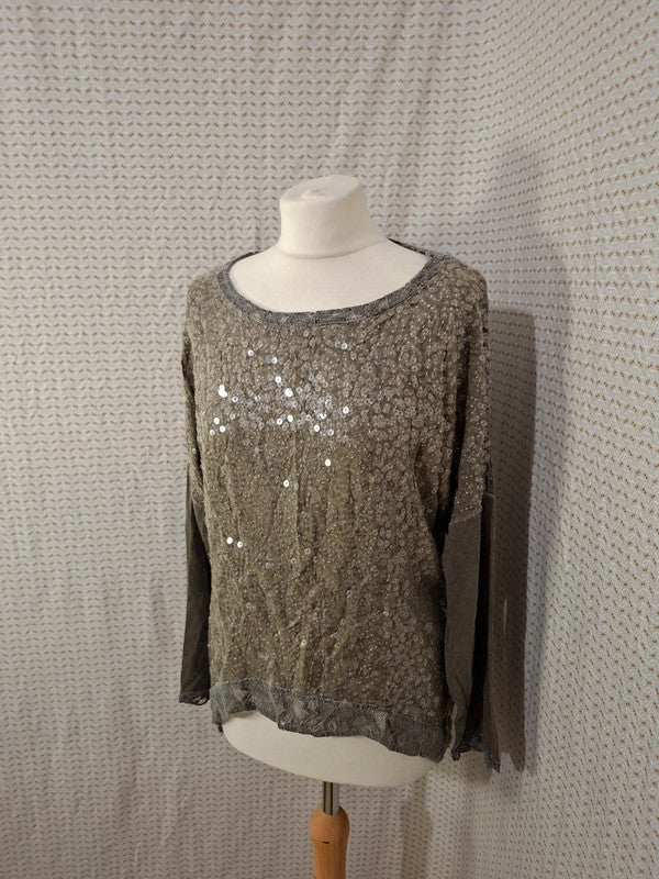 Blouse kaki brillante Tulipe - Taille M - 38