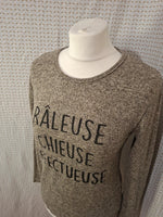 Pull marron Mademoiselle-Élégance - Taille L - 40