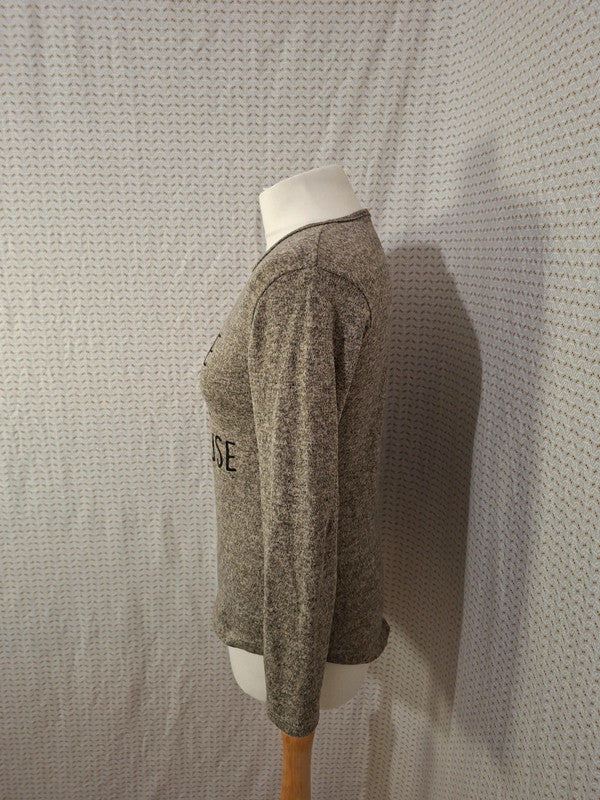 Pull marron Mademoiselle-Élégance - Taille L - 40