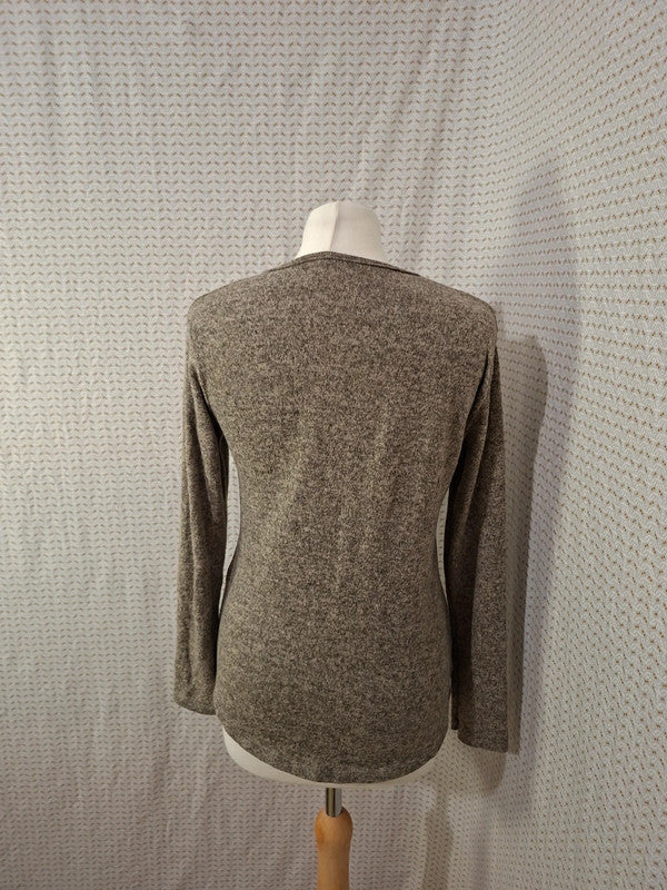 Pull marron Mademoiselle-Élégance - Taille L - 40