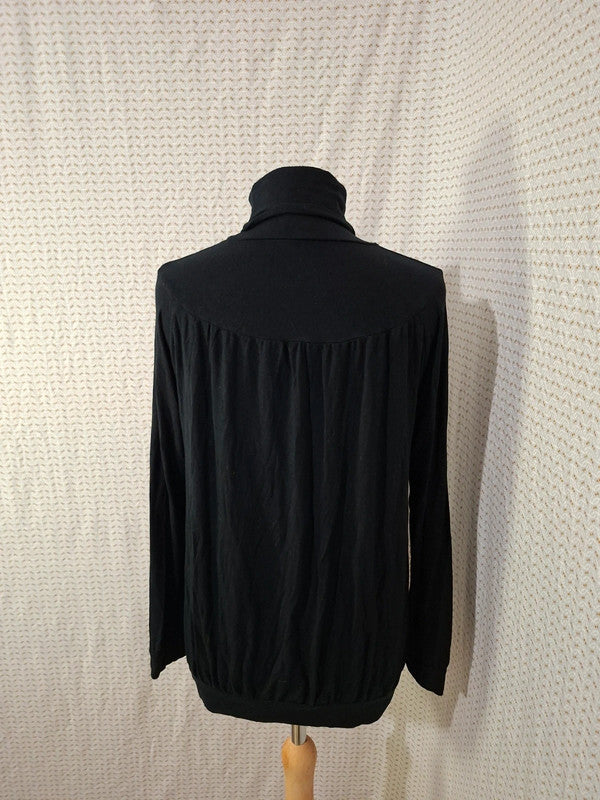 Blouse noir col roulé Notre Mode - Taille M - 38