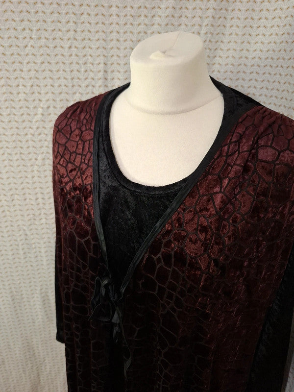 Blouse léopard rouge et noir Si belle et- Taille XL - 42