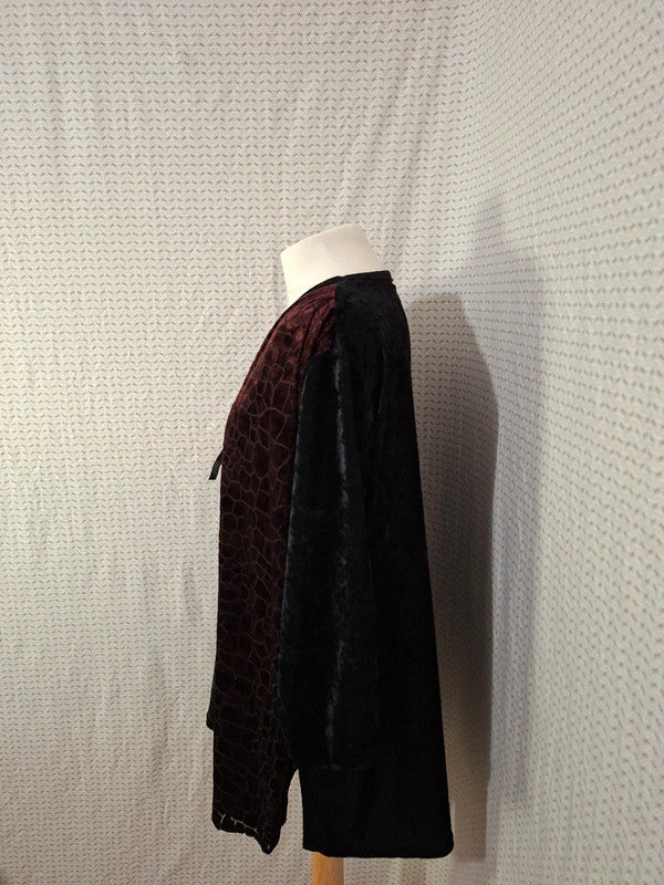 Blouse léopard rouge et noir Si belle et- Taille XL - 42