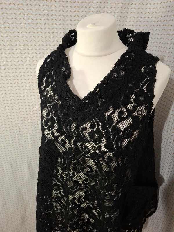 Top noir troué Molly Bracken - Taille L - 40