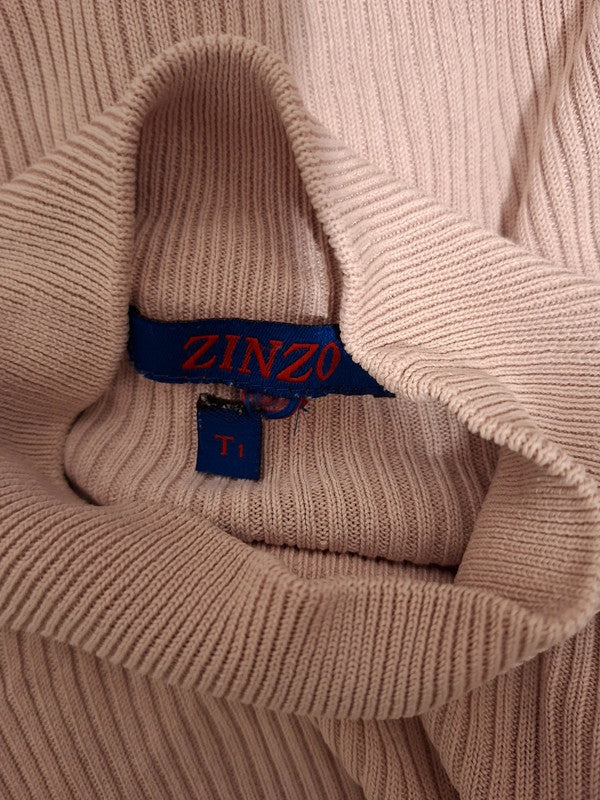 Top rose col roulé Zinzo - Taille S - 36