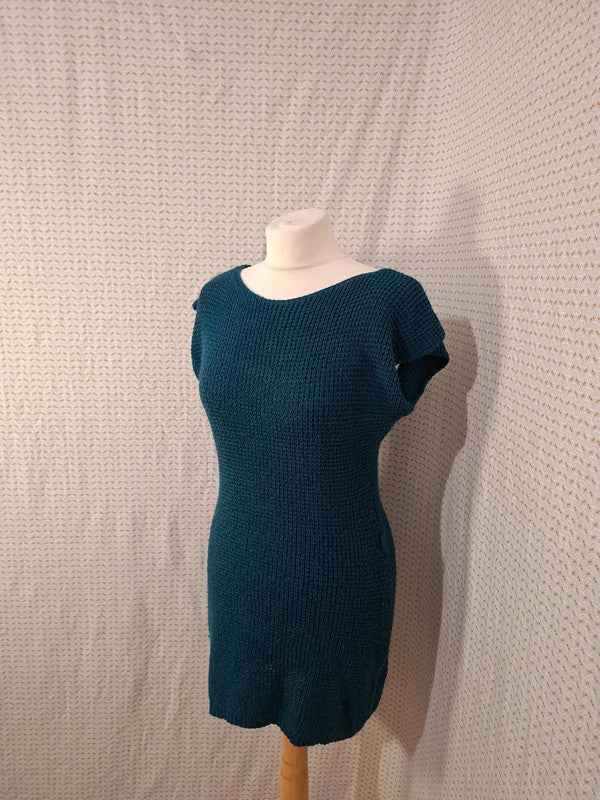 Robe pull bleu Mademoiselle-Élégance - Taille L - 40