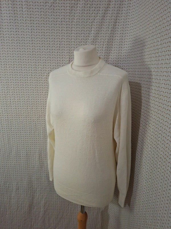 Pull blanc Mademoiselle-Élégance - Taille L - 40