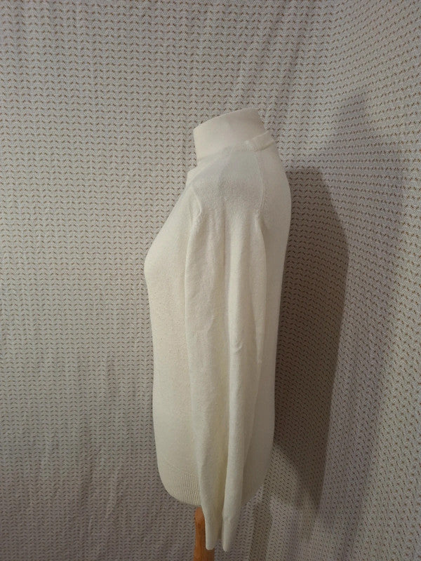 Pull blanc Mademoiselle-Élégance - Taille L - 40